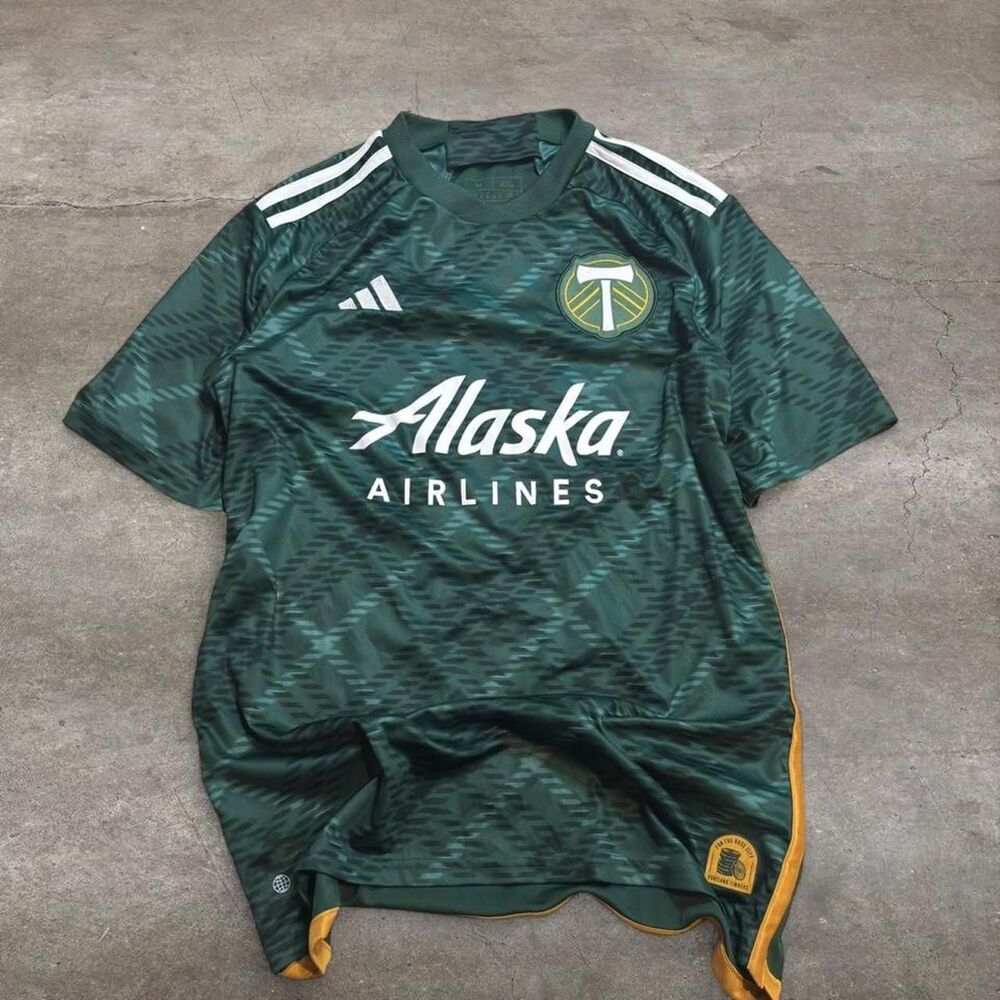 adidas Portland Timbers Green Soccer Jersey with White Accents